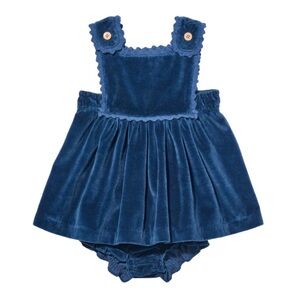 Oso and Me DOROTHY VELVET DRESS -‎ PETROL size 12m